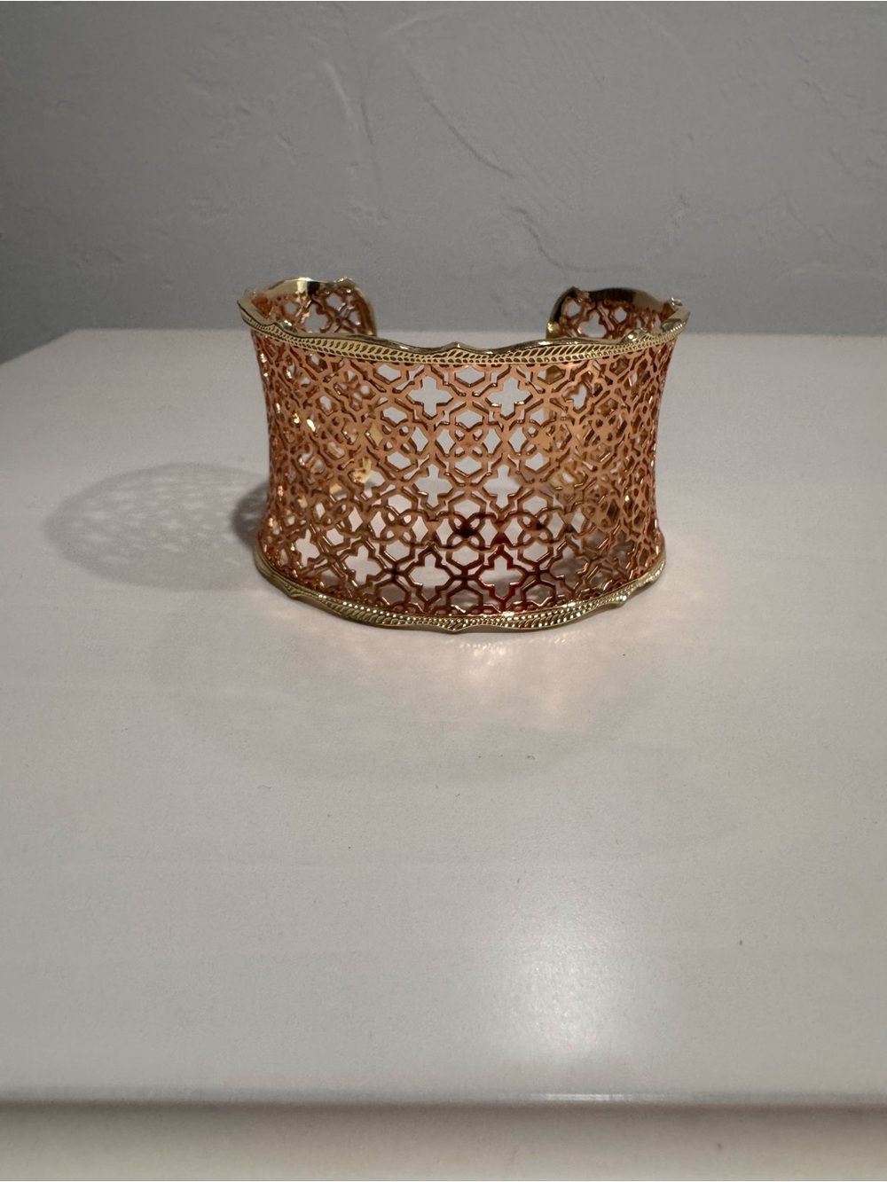 Kendra Scott Rose Gold Filigree Open Cuff Bracelet